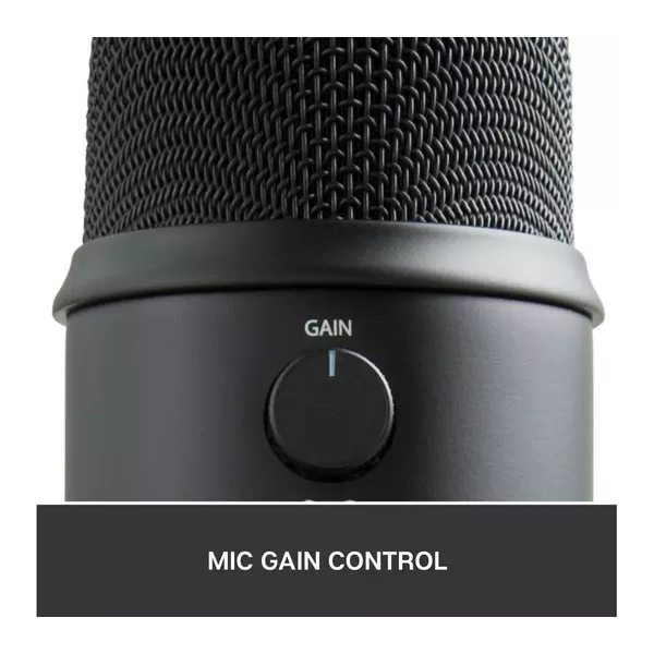 Logitech Blue Yeti USB Microphone for PC, Mac, Gaming, Recording, Streaming, Podcasting, Studio and Computer Condenser Mic with Blue VO!CE effects, 4 Pickup Patterns, Plug and Play – Black - 5