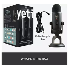 Logitech Blue Yeti USB Microphone for PC, Mac, Gaming, Recording, Streaming, Podcasting, Studio and Computer Condenser Mic with Blue VO!CE effects, 4 Pickup Patterns, Plug and Play – Black - 7