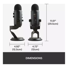 Logitech Blue Yeti USB Microphone for PC, Mac, Gaming, Recording, Streaming, Podcasting, Studio and Computer Condenser Mic with Blue VO!CE effects, 4 Pickup Patterns, Plug and Play – Black - 9