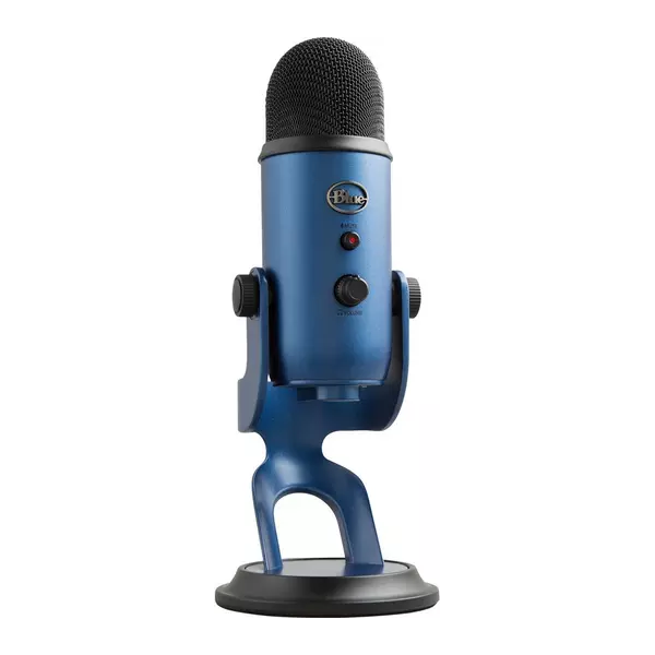 Blue Yeti USB Microphone for PC, Mac, Gaming, Recording, Streaming, Podcasting, Studio and Computer Condenser Mic with Blue VO!CE effects, 4 Pickup Patterns, Plug and Play – Blue - 1