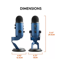 Blue Yeti USB Microphone for PC, Mac, Gaming, Recording, Streaming, Podcasting, Studio and Computer Condenser Mic with Blue VO!CE effects, 4 Pickup Patterns, Plug and Play – Blue - 10
