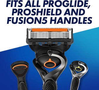 Gillette ProGlide Razor Blades Men, Pack of 4 Razor Blade Refills with Precision Trimmer, 5 Anti-Friction Blades - 4