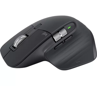 Logitech MX Master 3S - Wireless Performance Mouse with Ultra-Fast Scrolling, Ergonomic, 8K DPI, Glass Tracking, Silent Clicks, USB-C, Bluetooth, Windows, Linux, Chrome - Dark Gray - 1