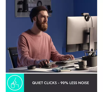 Logitech MX Master 3S - Wireless Performance Mouse with Ultra-Fast Scrolling, Ergonomic, 8K DPI, Glass Tracking, Silent Clicks, USB-C, Bluetooth, Windows, Linux, Chrome - Dark Gray - 3