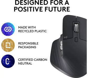 Logitech MX Master 3S - Wireless Performance Mouse with Ultra-Fast Scrolling, Ergonomic, 8K DPI, Glass Tracking, Silent Clicks, USB-C, Bluetooth, Windows, Linux, Chrome - Dark Gray - 5