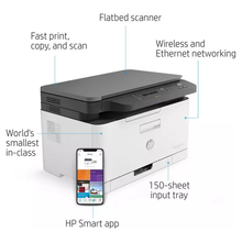HP MFP 178nw AirPrint All-in-One Wireless Laser Colour Printer - White - 7