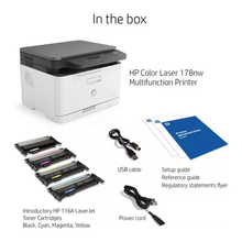 HP MFP 178nw AirPrint All-in-One Wireless Laser Colour Printer - White - 10
