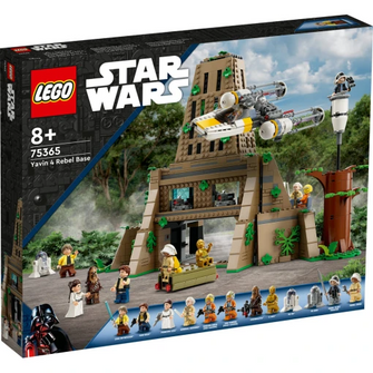 LEGO Star Wars: A New Hope Yavin 4 Rebel Base Set with 10 Minifigures including Luke Skywalker, Princess Leia, Chewbacca, plus 2 Droid Figures, Y-Wing Starfighter and Command Room 75365 - 1