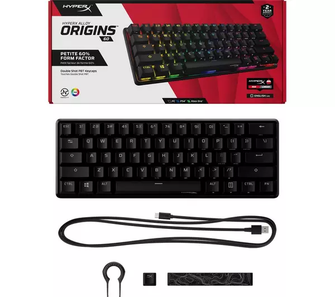 HyperX Alloy Origins 60 – Mechanical Gaming Keyboard, HyperX Red Switch (Linear), RGB LED Backlit,Side Printed Secondary Functions, NGENUITY Software Compatible, Black(US Layout) - 4