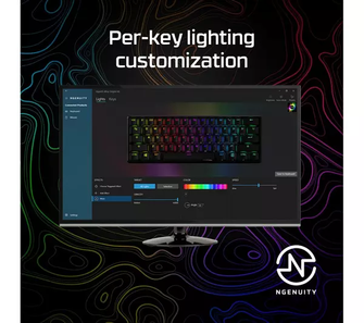 HyperX Alloy Origins 60 – Mechanical Gaming Keyboard, HyperX Red Switch (Linear), RGB LED Backlit,Side Printed Secondary Functions, NGENUITY Software Compatible, Black(US Layout) - 8