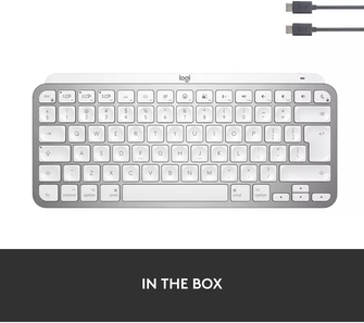 LOGITECH MX Keys Mini for Mac Wireless Keyboard - Pale Grey - 9