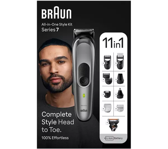 BRAUN 11-in-1 MGK7440 Wet & Dry All-in-one Trimmer Kit - Grey - 1