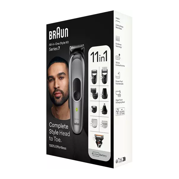 BRAUN 11-in-1 MGK7440 Wet & Dry All-in-one Trimmer Kit - Grey - 2