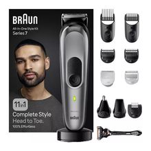 BRAUN 11-in-1 MGK7440 Wet & Dry All-in-one Trimmer Kit - Grey - 4