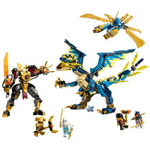 LEGO NINJAGO Elemental Dragon vs. The Empress Mech, Large Building Toy Set with Dragon Toy, Action Figure, Ninja Flyer and 6 Minifigures, Dragons Rising Series Gift for Kids, Boys, Girls 71796 - 2