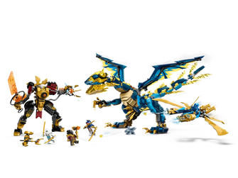LEGO NINJAGO Elemental Dragon vs. The Empress Mech, Large Building Toy Set with Dragon Toy, Action Figure, Ninja Flyer and 6 Minifigures, Dragons Rising Series Gift for Kids, Boys, Girls 71796 - 4