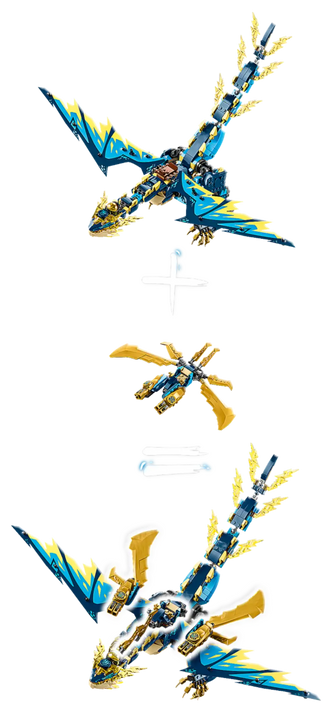 LEGO NINJAGO Elemental Dragon vs. The Empress Mech, Large Building Toy Set with Dragon Toy, Action Figure, Ninja Flyer and 6 Minifigures, Dragons Rising Series Gift for Kids, Boys, Girls 71796 - 5