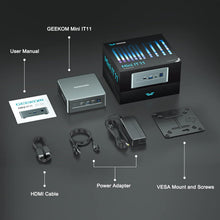 GEEKOM Mini IT11 NUC - Ultra Compact Desktop PC, i7-11390H, 16GB RAM, 512GB SSD, High Performance - 6