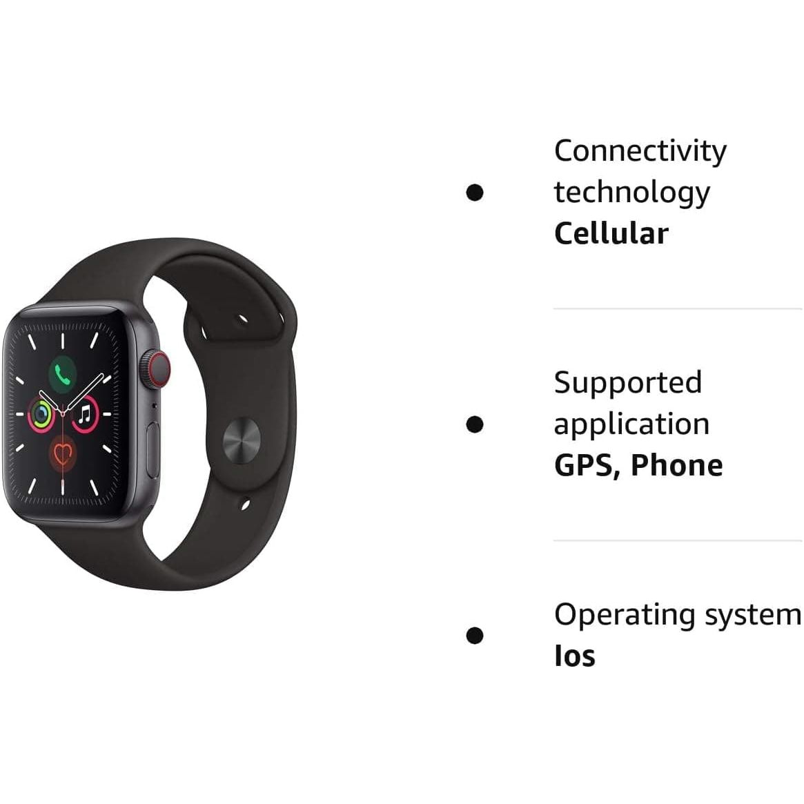 Apple Watch Series 5 (GPS + Cellular, 44mm) - Space Grey Aluminium Case - 6