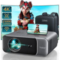 YABER PRO V9 Projector 4K, 25000 Lumens FHD 1080P Portable Projector, WiFi6 Bluetooth 5.2 Projector, Smart Projector, Home Cinema Projector for Smartphone/TV Stick/PPT - 1