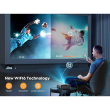 YABER PRO V9 Projector 4K, 25000 Lumens FHD 1080P Portable Projector, WiFi6 Bluetooth 5.2 Projector, Smart Projector, Home Cinema Projector for Smartphone/TV Stick/PPT - 4