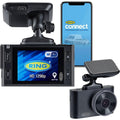 Ring Automotive - RSDC3000 Smart Dash Cam with GPS WiFi Full HD 1296p 30fps 2"| Ring Connect App front car camera dashcam rear compatible , BLACK - 1