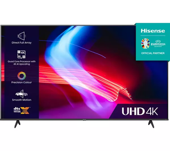 Hisense 43 Inch VIDAA Smart TV 43A6KTUK - Dolby Vision, Pixel Tuning, Voice Remote, Share to TV, and Youtube, Freeview Play, Netflix and Disney (2023 New Model), Black - 1