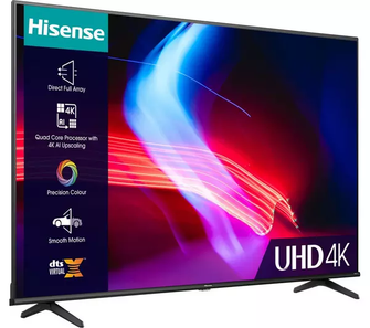 Hisense 43 Inch VIDAA Smart TV 43A6KTUK - Dolby Vision, Pixel Tuning, Voice Remote, Share to TV, and Youtube, Freeview Play, Netflix and Disney (2023 New Model), Black - 2