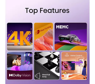 Hisense 43 Inch VIDAA Smart TV 43A6KTUK - Dolby Vision, Pixel Tuning, Voice Remote, Share to TV, and Youtube, Freeview Play, Netflix and Disney (2023 New Model), Black - 4