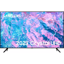 Samsung 43 Inch CU7100 UHD HDR Smart TV (2023) - 4K Crystal Processor, Adaptive Sound Audio, PurColour, Built In Gaming TV Hub, Streaming & Video Call Apps And Image Contrast Enhancer - 1