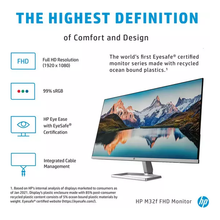 HP M32f 31.5-Inch Full HD VA LCD Monitor - Black & Silver - 2