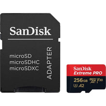 SanDisk 256GB Extreme PRO microSDXC card + SD adapter + RescuePro Deluxe, up to 200 MB/s, UHS-I Class 10 U3 V30 - 3