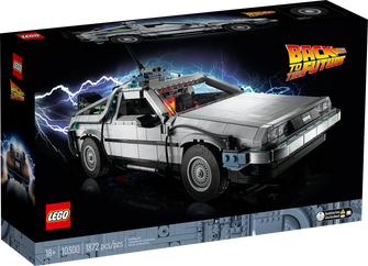 LEGO Icons 10300 Back to the Future Time Machine DeLorean Car Set - 1