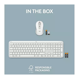 Logitech Signature Slim MK950 Wireless Keyboard, Sleek Design, Switch Typing Between Devices, Quiet Typing, Bluetooth, Multi-OS, Windows, Mac, Chrome, QWERTY UK Layout, White - 3