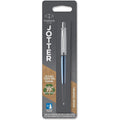 Parker Jotter Ballpoint Pen, Waterloo Blue, Medium Point Blue Ink - 1