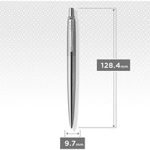 Parker Jotter Ballpoint Pen | Stainless Steel with Chrome Trim | Medium Point Blue Ink - 7
