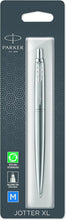 PARKER Ballpoint Pen, Jotter XL Monochrome, Core Stainless Steel, Blue Blister Pack - 1