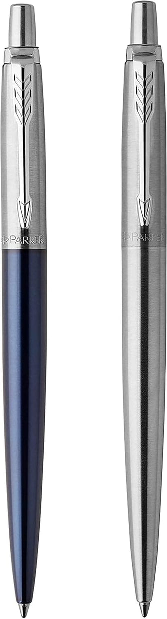 Parker Jotter London Duo Discovery Pack | with Ballpoint Pen (Royal Blue) & Gel Pen (Stainless Steel) - 1