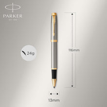 Parker IM Rollerball Pen | Brushed Metal | Fine Point Black Ink - 3