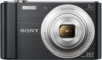 Sony Cyber-SHOT DSC-W810, Compact Camera with 6x Optical Zoom, 20.1 Mega Pixels - Black - 1