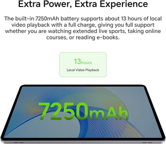 HONOR Pad X9, 11.5-Inch Wi-Fi Tablet, 4GB+128GB, 120Hz 2K FullView Display, 6 Speakers, Android 13, Space Grey - 6