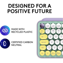Logitech POP Keys Mechanical Wireless Keyboard with Customisable Emoji Keys, Durable Compact Design, Bluetooth or USB Connectivity, Multi-Device, OS Compatible - Daydream - 3