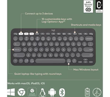 LOGITECH Pebble Keys 2 K380S Wireless Keyboard - Black - 4