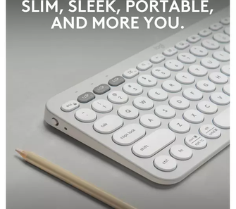 LOGITECH Pebble Keys 2 K380S Wireless Keyboard - White - 2