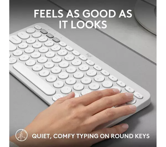 LOGITECH Pebble Keys 2 K380S Wireless Keyboard - White - 4