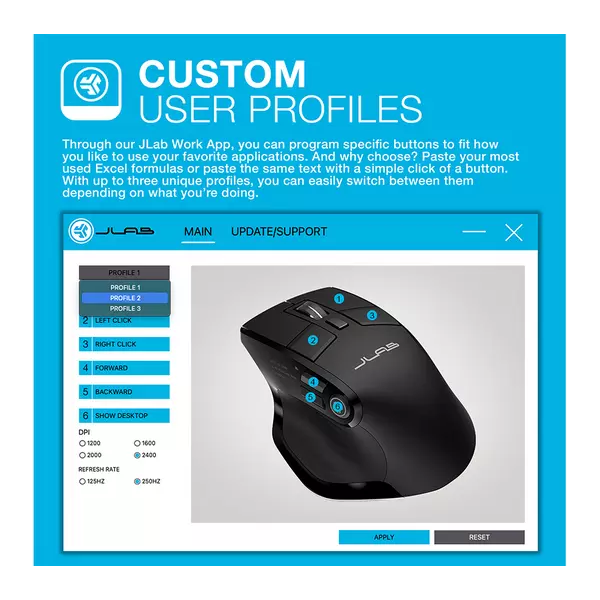 JLAB Epic Wireless Optical Mouse - 6