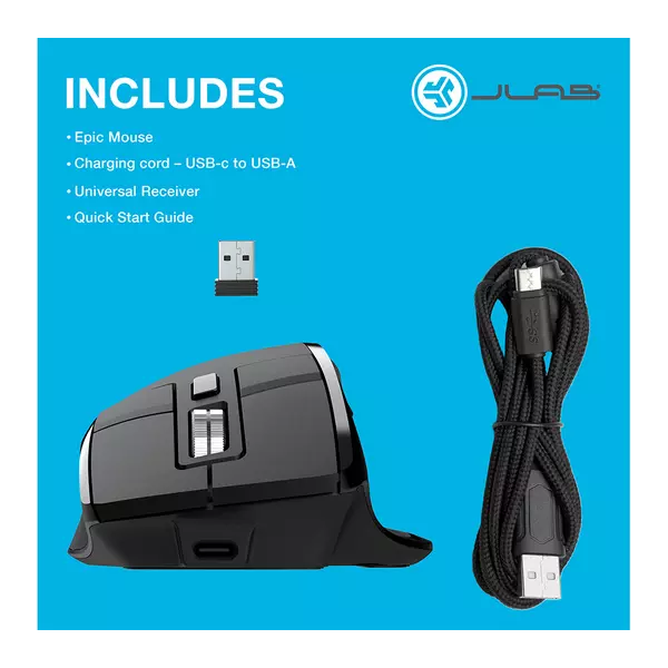 JLAB Epic Wireless Optical Mouse - 7