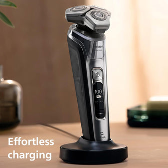 Philips Series 9000 S9974/35 Wet & Dry Electric Shaver – SkinIQ, Charging Stand, Travel Case, Dark Chrome
