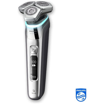 Philips Series 9000 S9974/35 Wet & Dry Electric Shaver – SkinIQ, Charging Stand, Travel Case, Dark Chrome