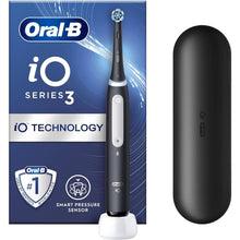 Oral-B iO3 Electric Toothbrushes Adults, 1 Toothbrush Head & Travel Case, 3 Modes With Teeth Whitening | Gift Edition - Black - 1